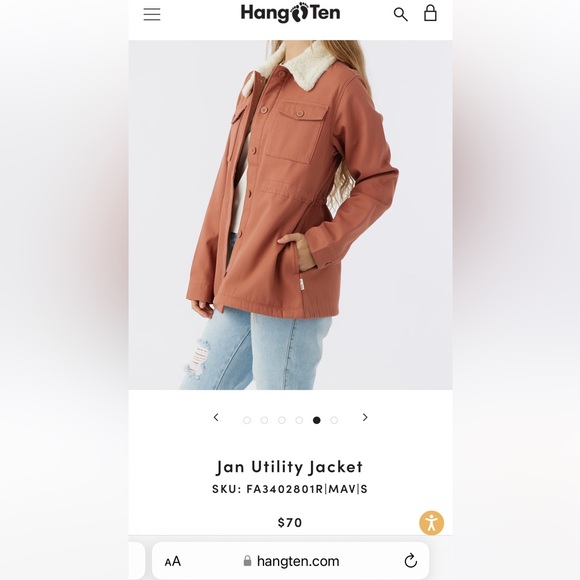 💝Hang Ten Utility Jacket SIZE: Small - Picture 9 of 10